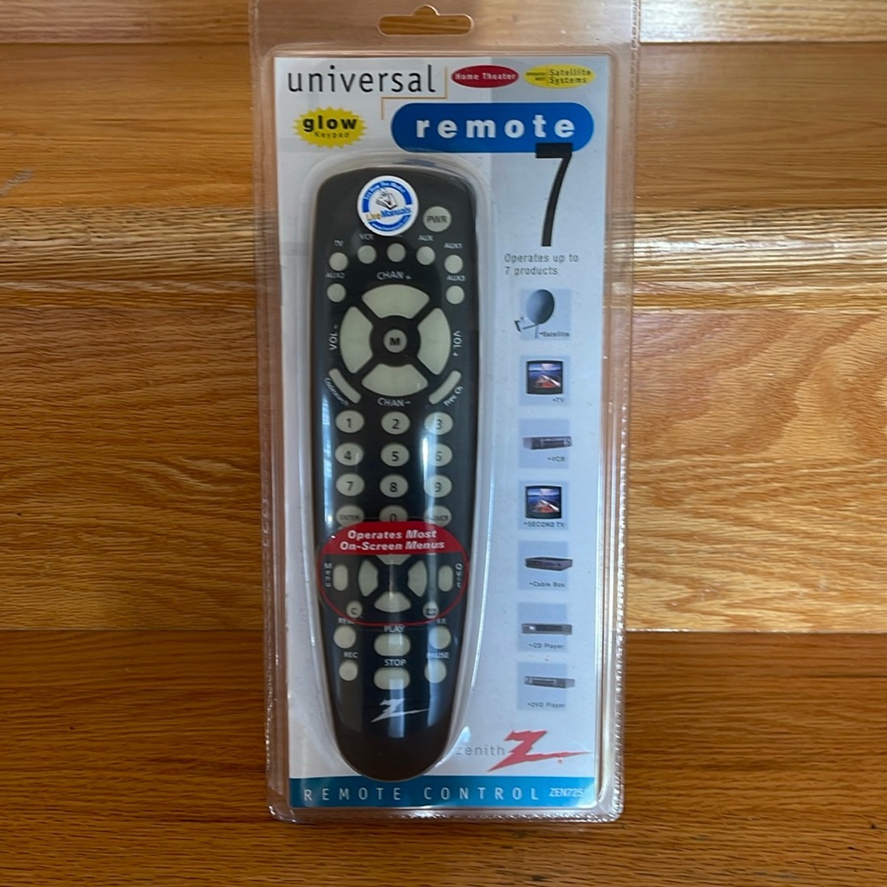 Universal Zenith Remote Control Glow Keypad